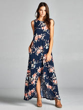 Asymmetry Floral Maxi Dress